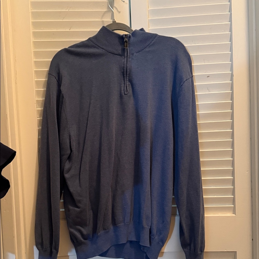 Jos. A. Bank Men's Blue Zip-Up Sweater